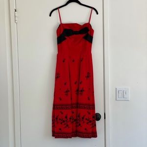 Vintage 1950s red cocktail dress